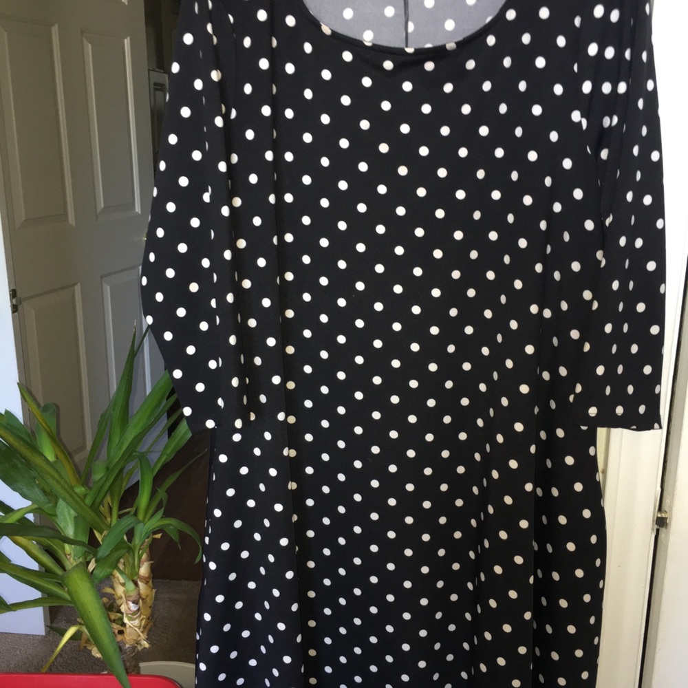 Black and white polka dot dress
